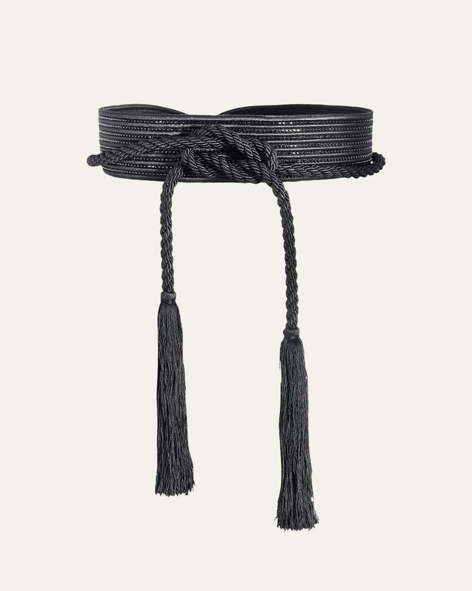 Corded Wrap Crystal Belt